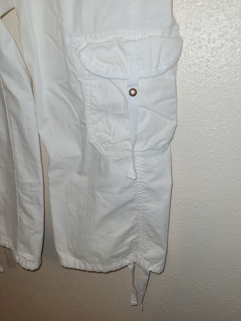 Tommy Hilfiger Y2k White Cargo Low Rise Capri's  Size 1 - Picture 6 of 6